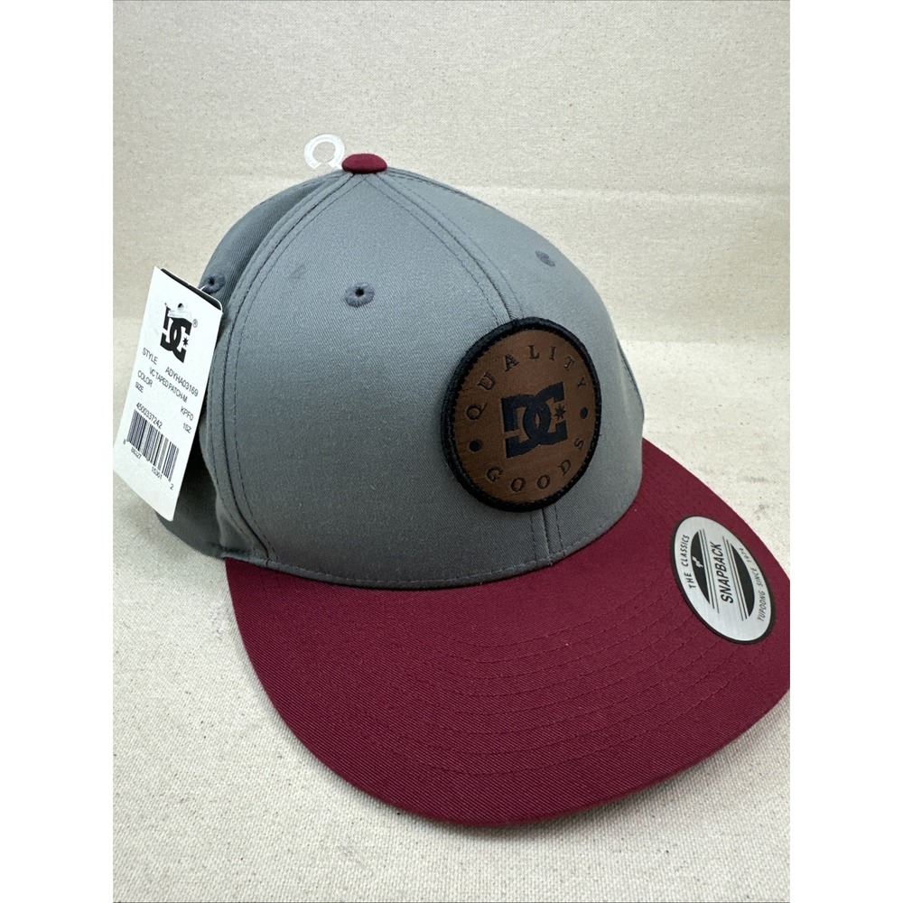 DC Quality Goods Yupoong Gray Flat Bill Boarding Snapback Patch Surf Cap Hat